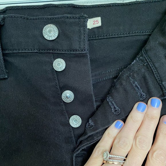 Levis | Wedgie Fit | Skinny Jeans | Soft Ultra Black | Size 25 - Picture 5 of 12